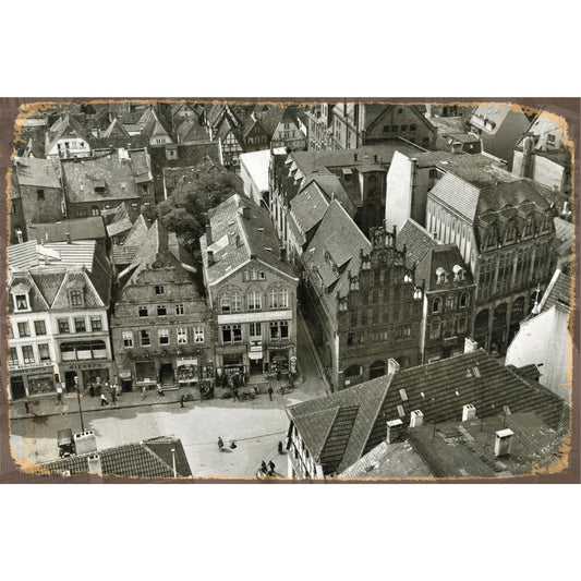 Blechschild - Alter-Markt-Luftbild