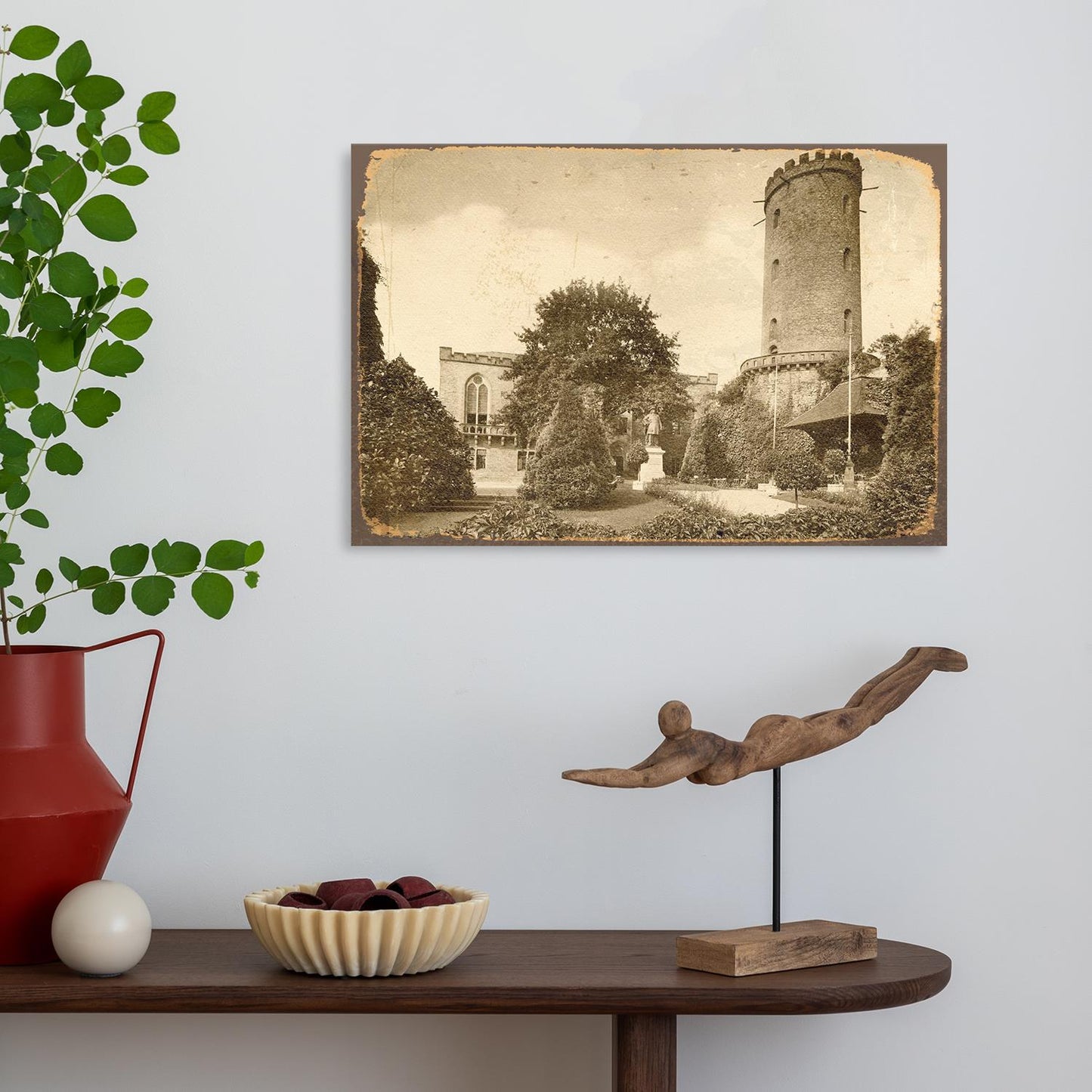 Blechschild - Sparrenburg-Innenhof
