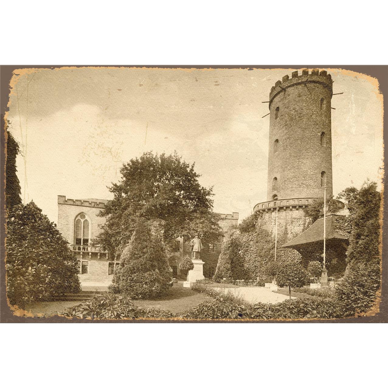 Blechschild - Sparrenburg-Innenhof