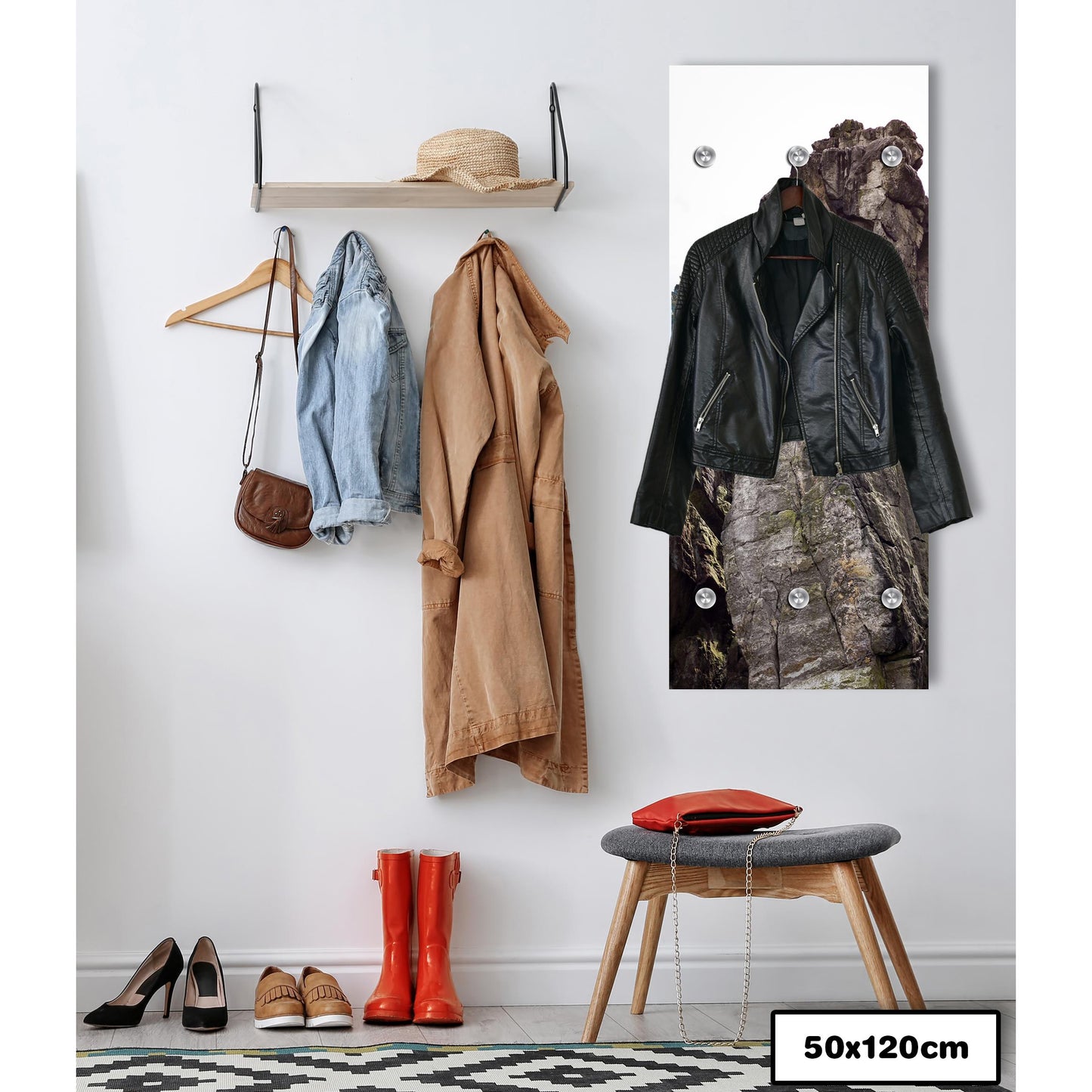 Garderobe - Extern Steine